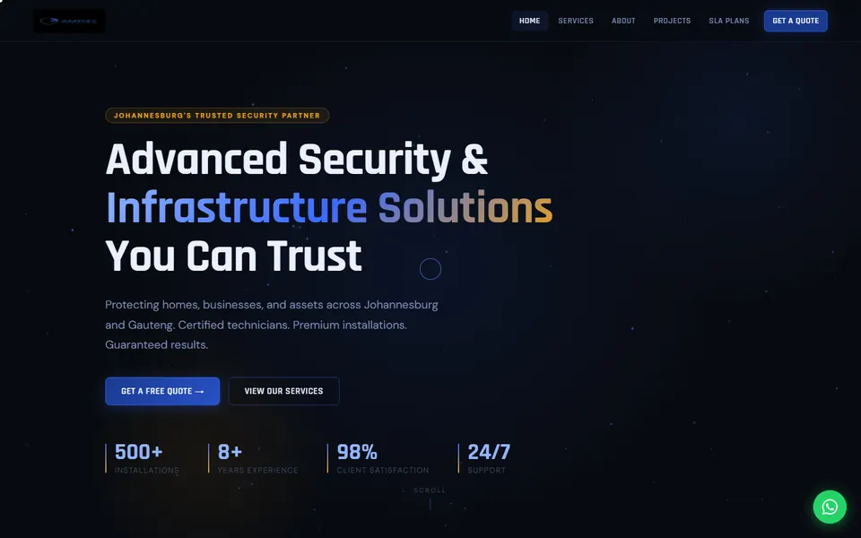 AMISEC website designed by One3 Technologies