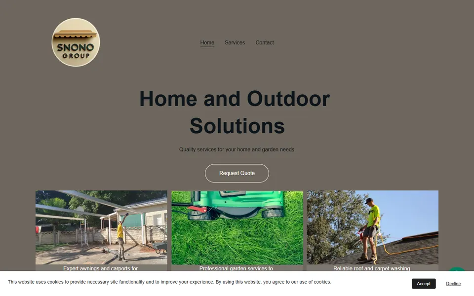 Snono Group website designed by One3 Technologies